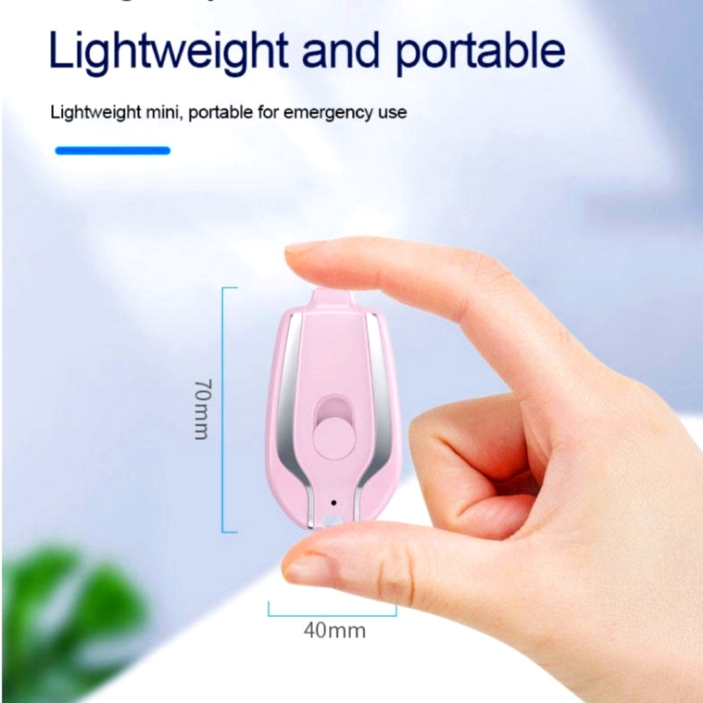 Keychain emergency charger